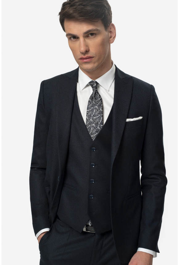 MARYNARKA HESWIN GRANATOWA SLIM FIT JEDNORZĘDOWA Z WEŁNY MARYNARKA HESWIN GRANATOWA SLIM FIT JEDNORZĘDOWA Z WEŁNY