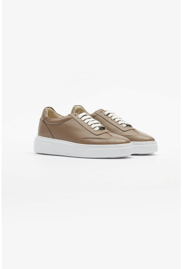 OBUWIE SNEAKERSY M1510 BEŻOWE 0001 ZE SKÓRY NATURALNEJ