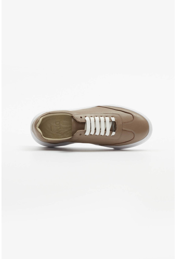 OBUWIE SNEAKERSY M1510 BEŻOWE 0001 ZE SKÓRY NATURALNEJ
