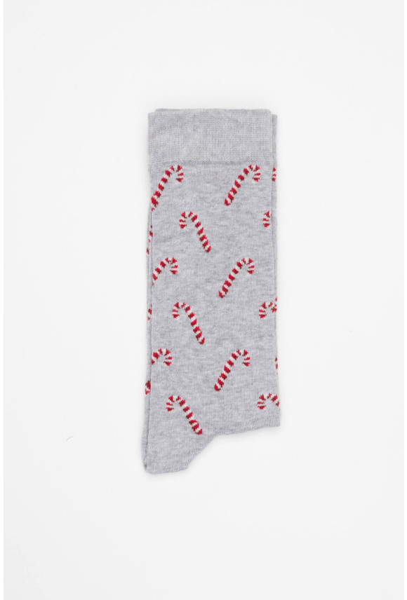 SKARPETY XMAS CANDYCANE1 2 SZARE SKARPETY XMAS CANDYCANE1 2 SZARE