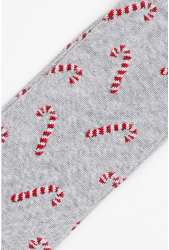 SKARPETY XMAS CANDYCANE1 2 SZARE SKARPETY XMAS CANDYCANE1 2 SZARE