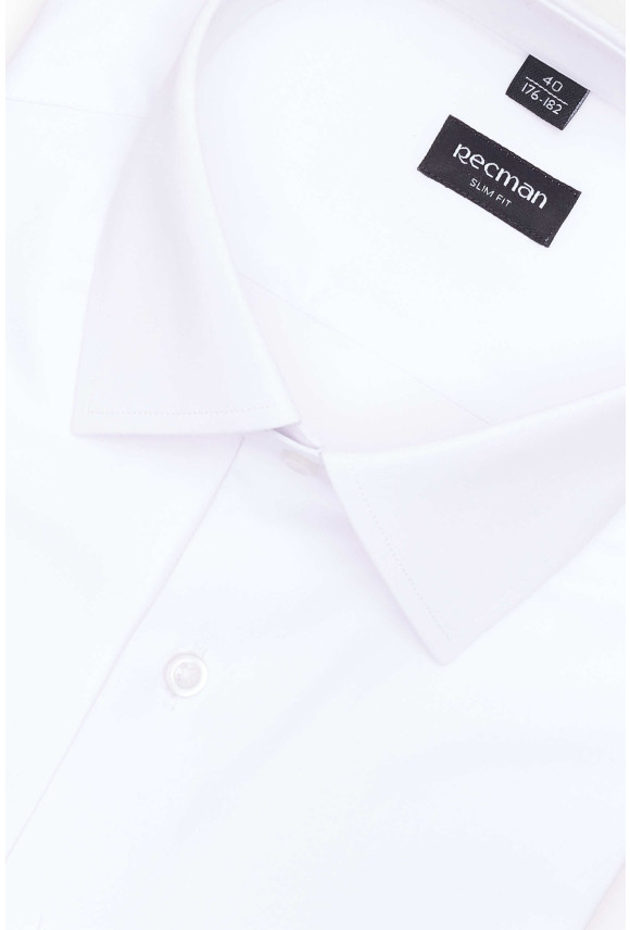 KOSZULA VERSONE 3315 DŁUGI RĘKAW SLIM FIT BIAŁA Z BAWEŁNĄ