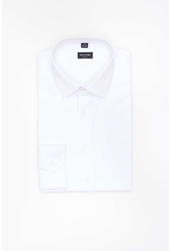 KOSZULA VERSONE 3315 DŁUGI RĘKAW SLIM FIT BIAŁA Z BAWEŁNĄ