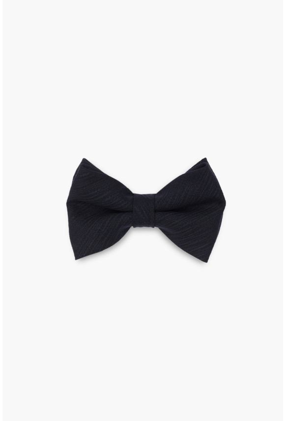 MUCHA ELEGANT SLIM WINBOW GRANATOWA Z WEŁNY