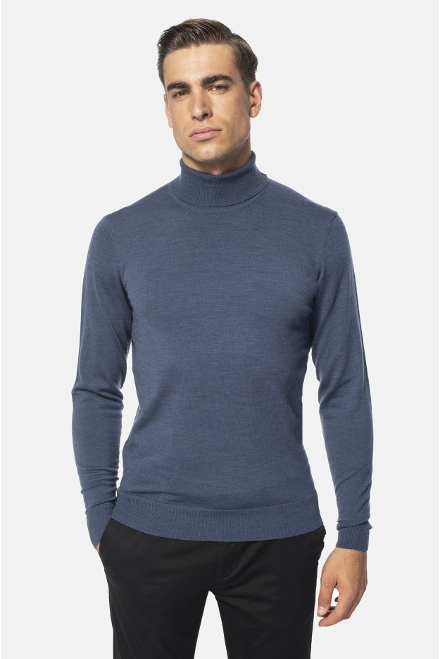 SWETER WALDEN GOLF NIEBIESKI Z WEŁNY SWETER WALDEN GOLF NIEBIESKI Z WEŁNY