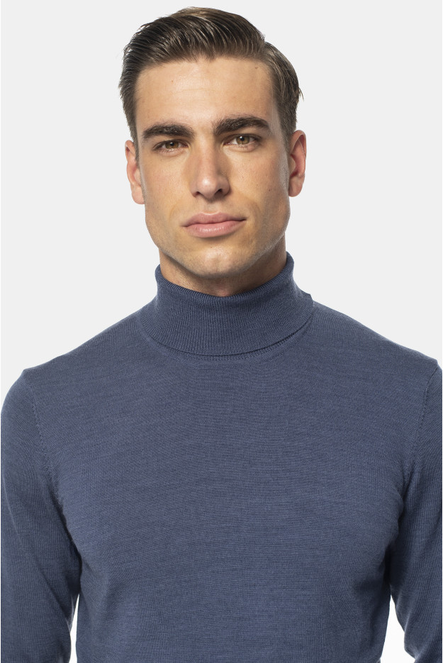 SWETER WALDEN GOLF NIEBIESKI Z WEŁNY SWETER WALDEN GOLF NIEBIESKI Z WEŁNY