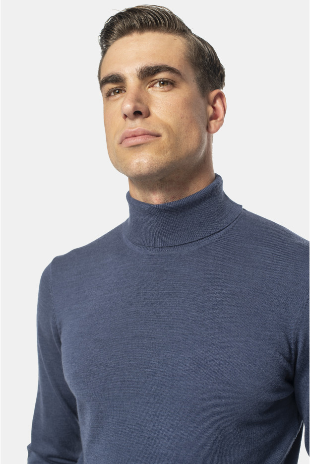 SWETER WALDEN GOLF NIEBIESKI Z WEŁNY SWETER WALDEN GOLF NIEBIESKI Z WEŁNY