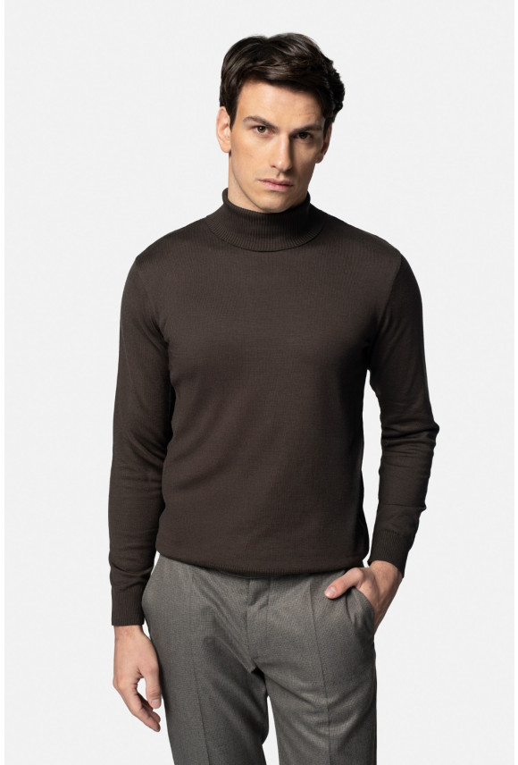 SWETER GROTTON GOLF BRĄZOWY 0001 Z BAWEŁNĄ