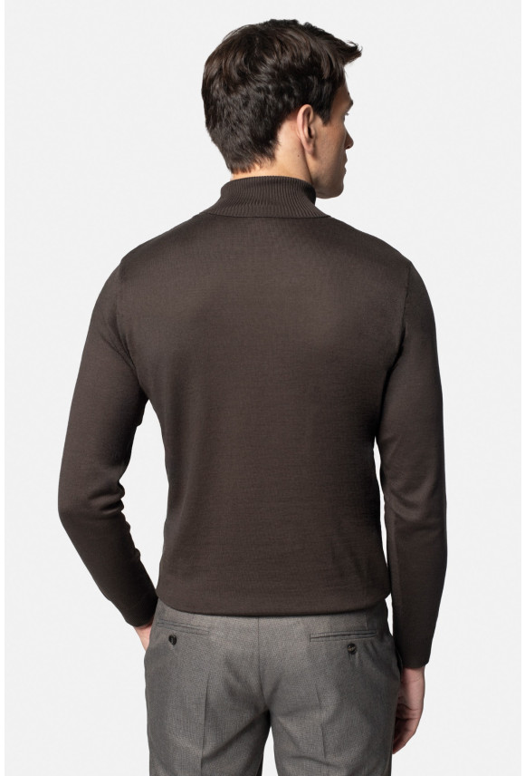 SWETER GROTTON GOLF BRĄZOWY 0001 Z BAWEŁNĄ
