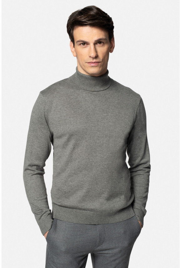 SWETER GROTTON GOLF GRAFITOWY 0001 Z BAWEŁNĄ