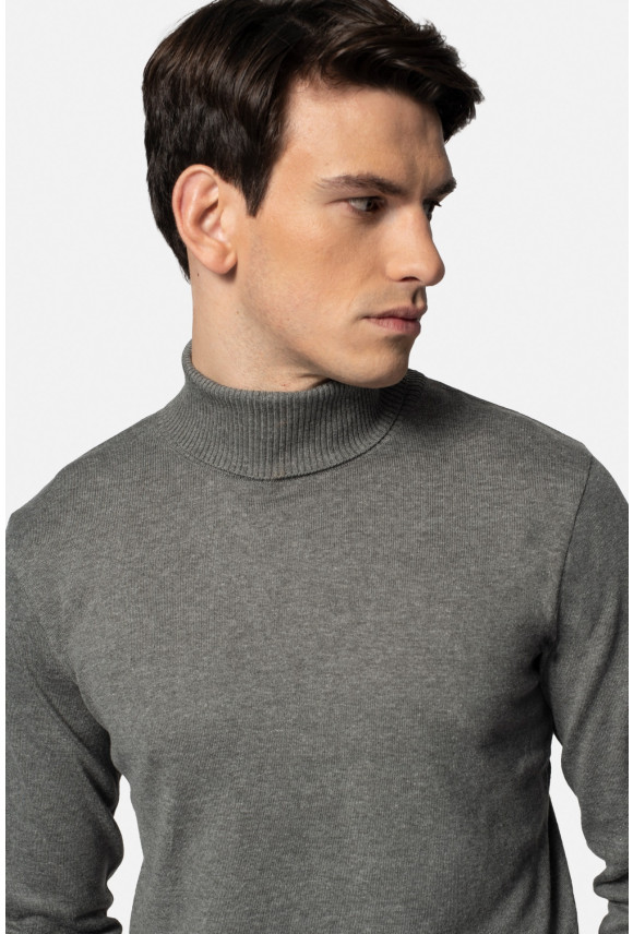 SWETER GROTTON GOLF GRAFITOWY 0001 Z BAWEŁNĄ