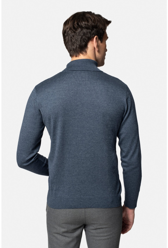 SWETER GROTTON GOLF NIEBIESKI 0001 Z BAWEŁNĄ
