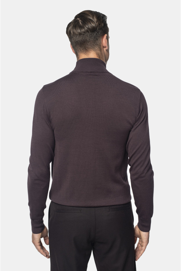 SWETER GIUNTI PÓŁGOLF FIOLETOWY 0001 Z WISKOZY