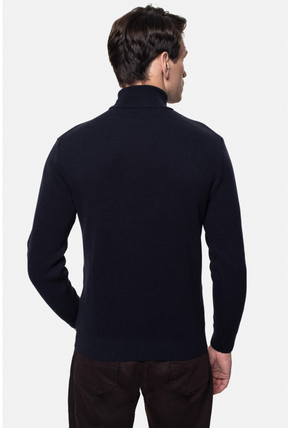 SWETER NARO GOLF GRANATOWY Z BAWEŁNĄ