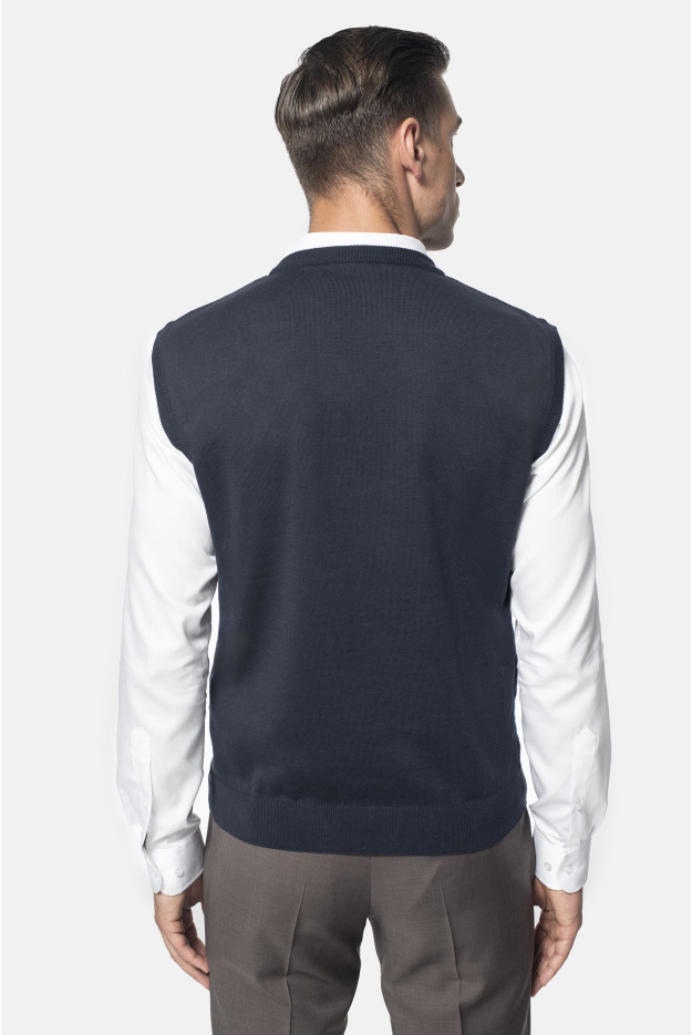 SWETER VELINI Z DEKOLTEM TYPU SEREK GRANATOWY Z BAWEŁNĄ SWETER VELINI Z DEKOLTEM TYPU SEREK GRANATOWY Z BAWEŁNĄ