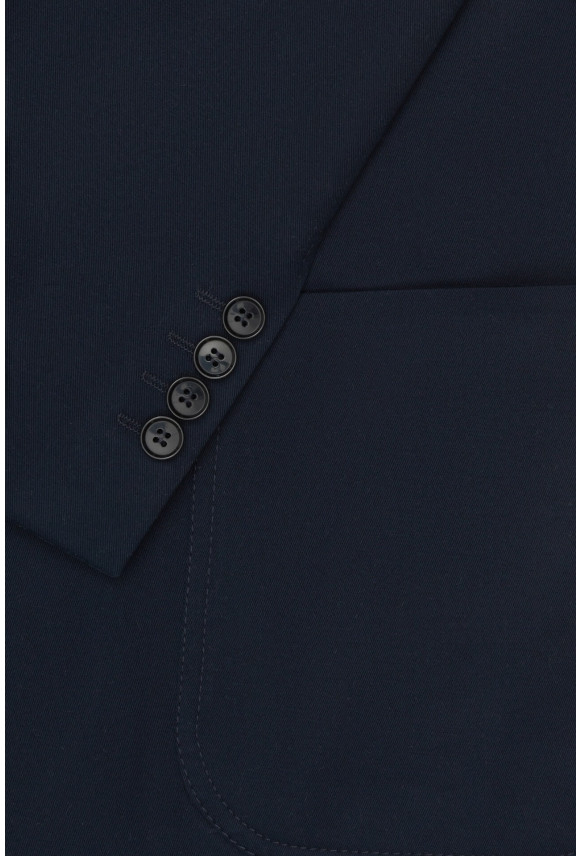 MARYNARKA TENNIS CLUB 102 GRANATOWA SLIM FIT JEDNORZĘDOWA Z BAWEŁNY