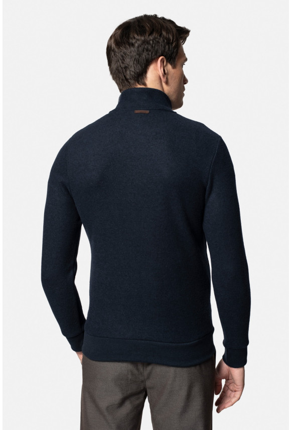 BLUZA LUDRES TROYER/TYPU TROYER GRANATOWA Z WEŁNĄ