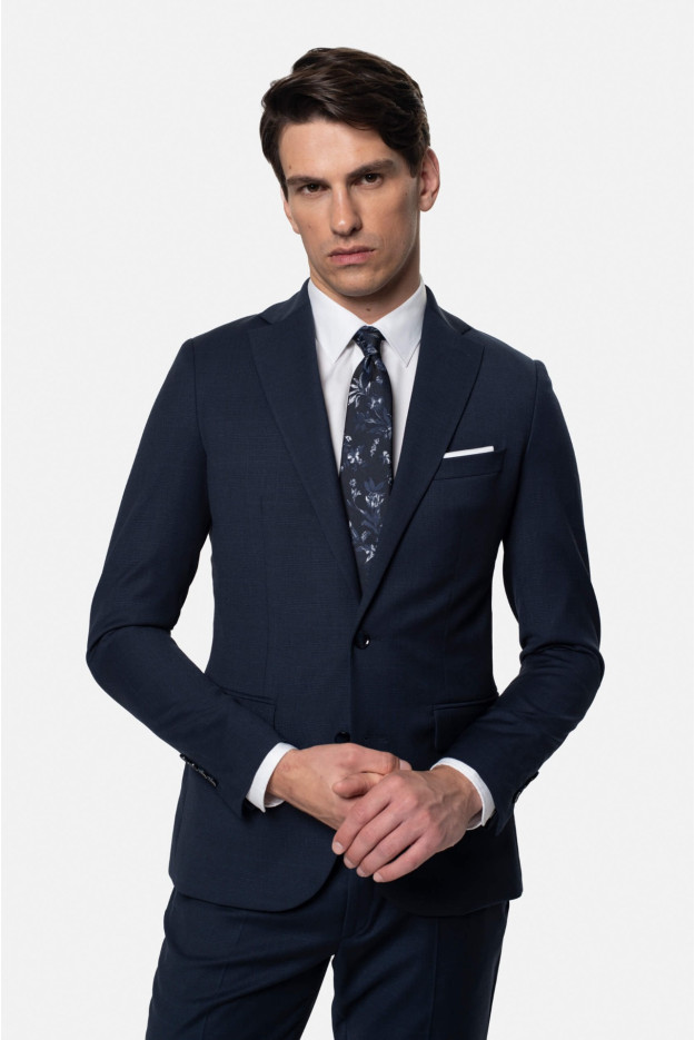 MARYNARKA MONZON GRANATOWA SLIM FIT JEDNORZĘDOWA Z WEŁNĄ MARYNARKA MONZON GRANATOWA SLIM FIT JEDNORZĘDOWA Z WEŁNĄ