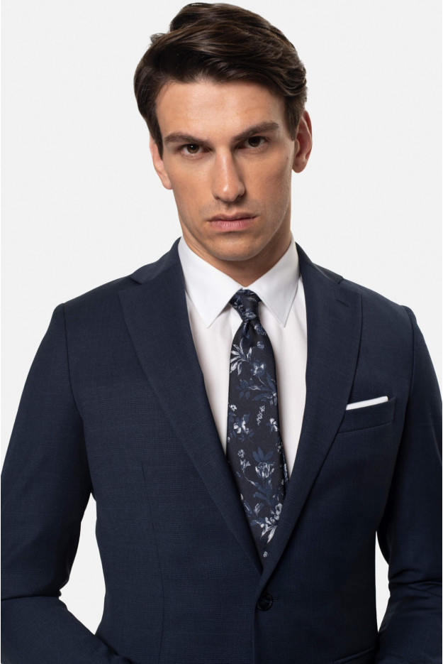 MARYNARKA MONZON GRANATOWA SLIM FIT JEDNORZĘDOWA Z WEŁNĄ MARYNARKA MONZON GRANATOWA SLIM FIT JEDNORZĘDOWA Z WEŁNĄ