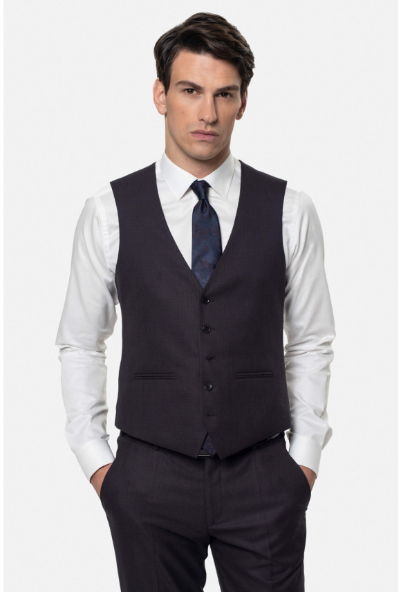 KAMIZELKA MOLISE SLIM FIT FIOLETOWA JEDNORZĘDOWA KAMIZELKA MOLISE SLIM FIT FIOLETOWA JEDNORZĘDOWA
