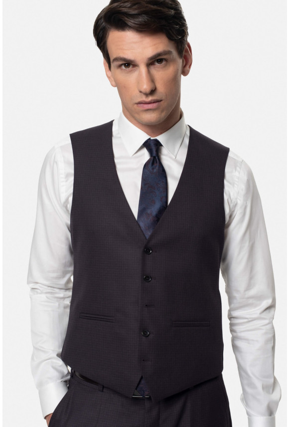 KAMIZELKA MOLISE SLIM FIT FIOLETOWA JEDNORZĘDOWA KAMIZELKA MOLISE SLIM FIT FIOLETOWA JEDNORZĘDOWA