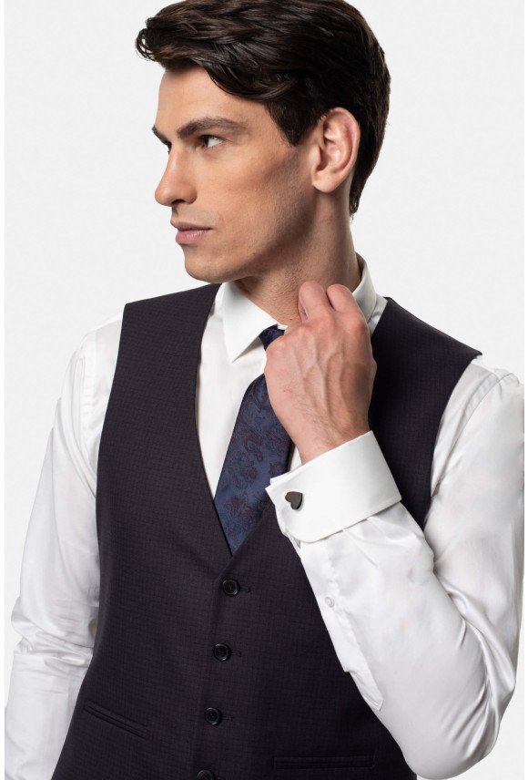 KAMIZELKA MOLISE SLIM FIT FIOLETOWA JEDNORZĘDOWA KAMIZELKA MOLISE SLIM FIT FIOLETOWA JEDNORZĘDOWA