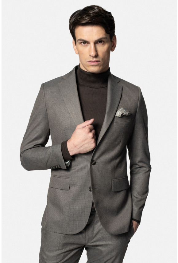 MARYNARKA LACENO BEŻOWA SLIM FIT JEDNORZĘDOWA
