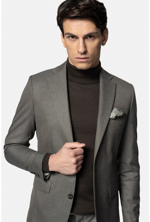 MARYNARKA LACENO BEŻOWA SLIM FIT JEDNORZĘDOWA