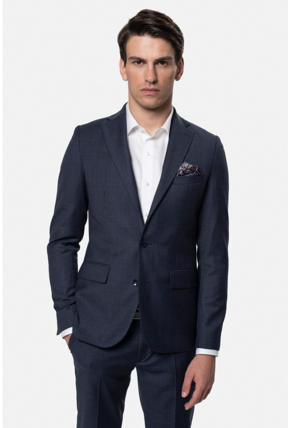 MARYNARKA TELAMO GRANATOWA SLIM FIT JEDNORZĘDOWA Z WEŁNĄ MARYNARKA TELAMO GRANATOWA SLIM FIT JEDNORZĘDOWA Z WEŁNĄ