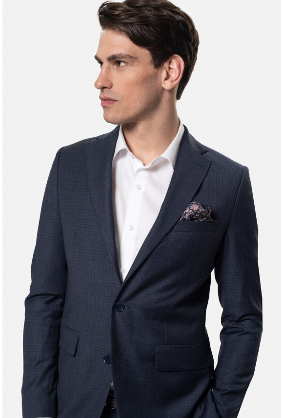 MARYNARKA TELAMO GRANATOWA SLIM FIT JEDNORZĘDOWA Z WEŁNĄ MARYNARKA TELAMO GRANATOWA SLIM FIT JEDNORZĘDOWA Z WEŁNĄ