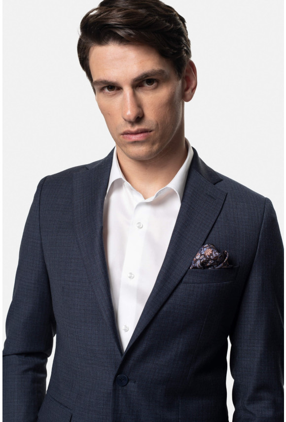 MARYNARKA TELAMO GRANATOWA SLIM FIT JEDNORZĘDOWA Z WEŁNĄ MARYNARKA TELAMO GRANATOWA SLIM FIT JEDNORZĘDOWA Z WEŁNĄ