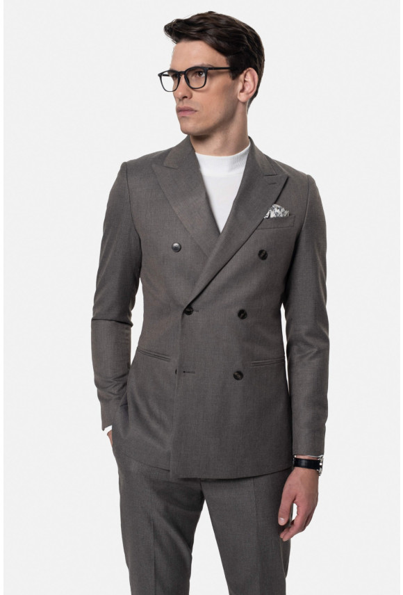 MARYNARKA TIRMA BEŻOWA SLIM FIT DWURZĘDOWA
