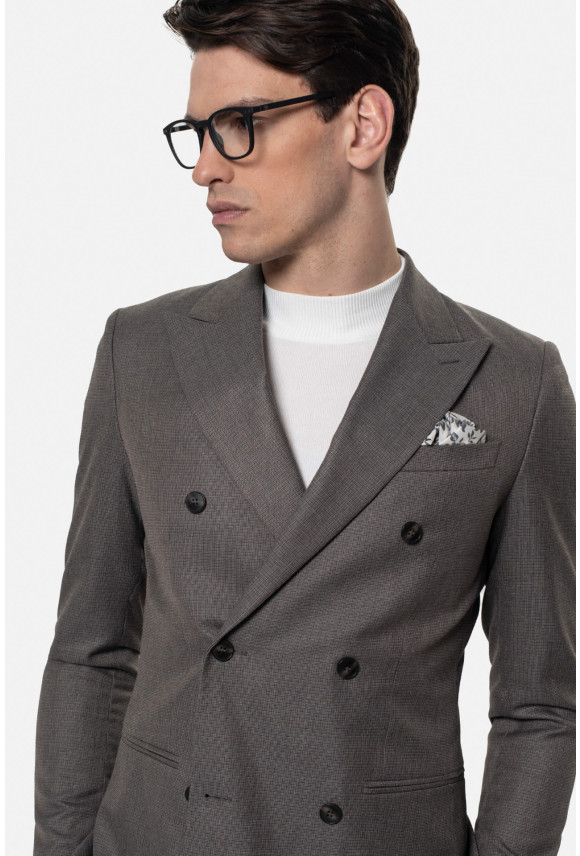 MARYNARKA TIRMA BEŻOWA SLIM FIT DWURZĘDOWA