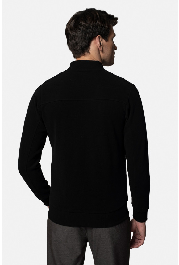 BLUZA OSANI ROZPINANY CZARNA Z BAWEŁNĄ