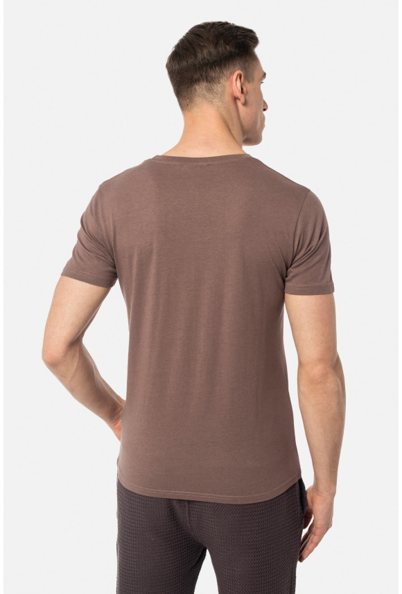 T SHIRT MUXAL FIOLETOWY 0001 Z MODALEM