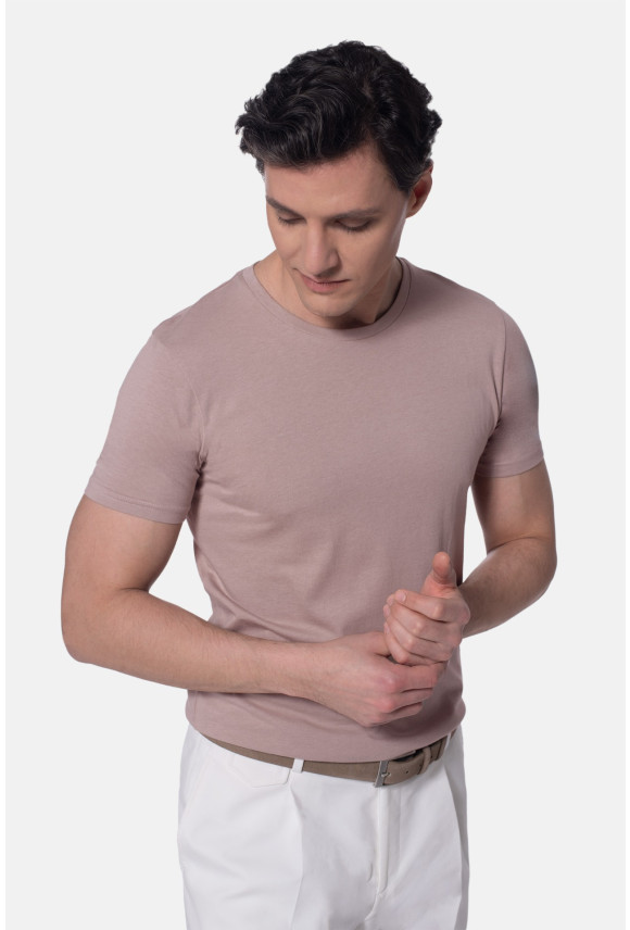 T SHIRT MUXAL RÓŻOWY Z MODALEM