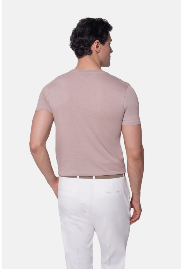 T SHIRT MUXAL RÓŻOWY Z MODALEM