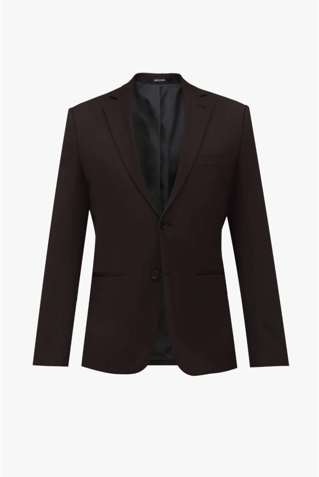 MARYNARKA FORMELLO BRĄZOWA SLIM FIT JEDNORZĘDOWA MARYNARKA FORMELLO BRĄZOWA SLIM FIT JEDNORZĘDOWA