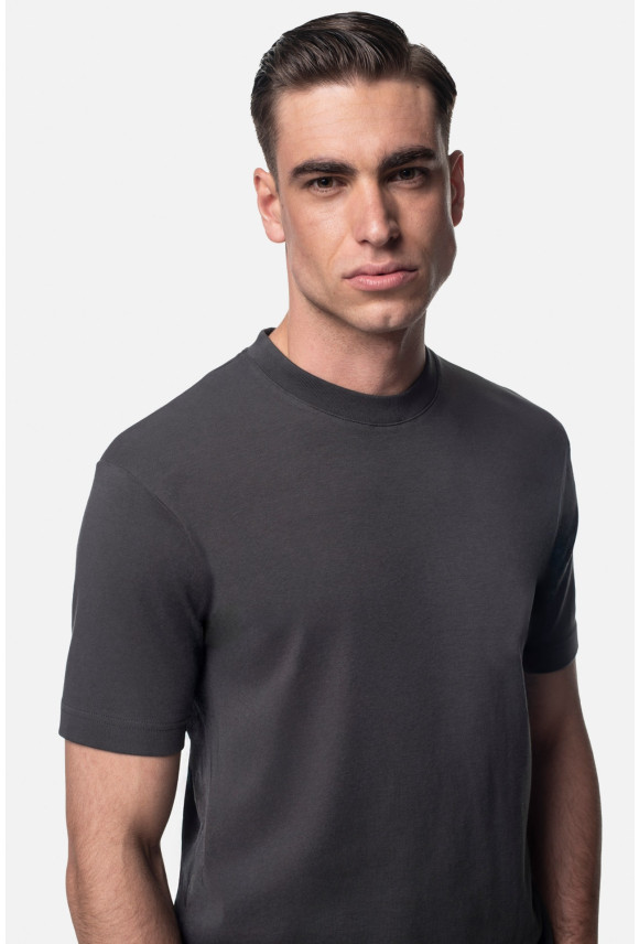 T SHIRT SEPINO GRAFITOWY Z BAWEŁNY