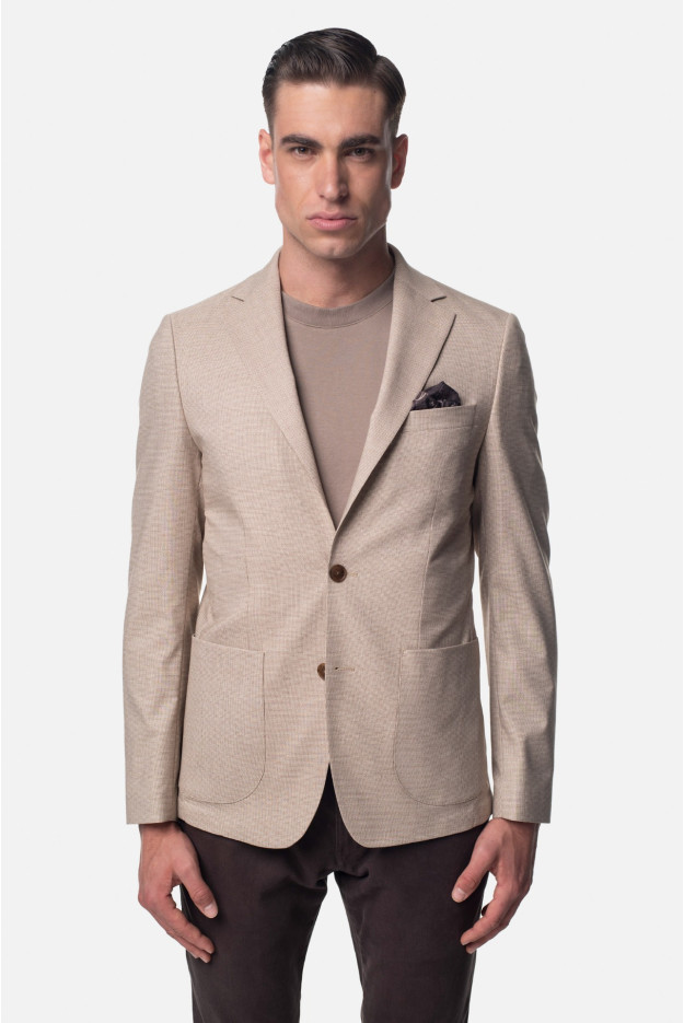 MARYNARKA SINTRA BEŻOWA SLIM FIT JEDNORZĘDOWA MARYNARKA SINTRA BEŻOWA SLIM FIT JEDNORZĘDOWA