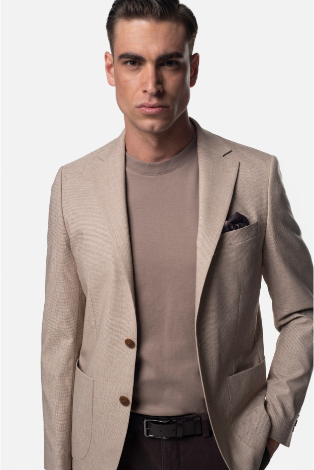 MARYNARKA SINTRA BEŻOWA SLIM FIT JEDNORZĘDOWA MARYNARKA SINTRA BEŻOWA SLIM FIT JEDNORZĘDOWA