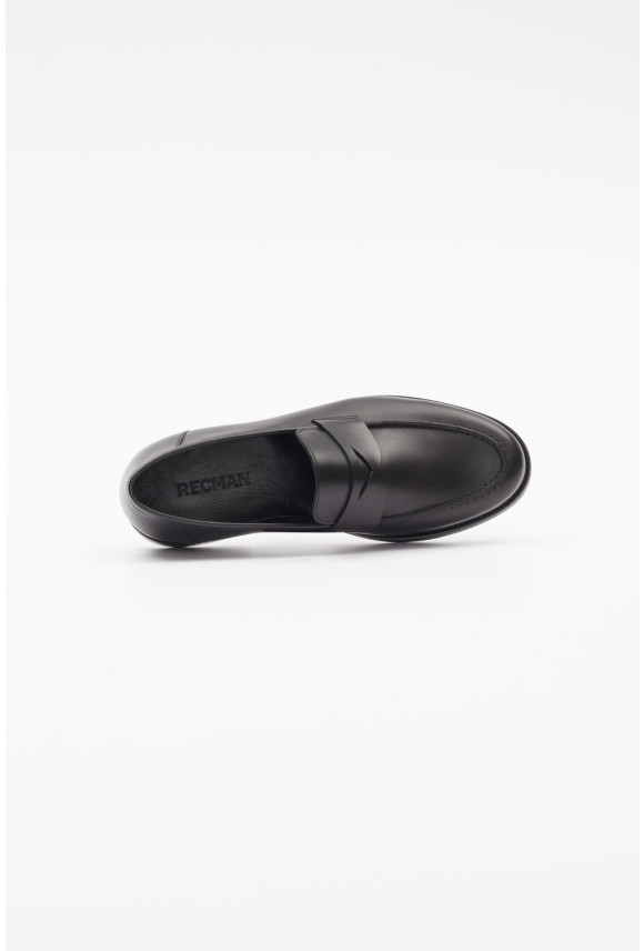 OBUWIE LOAFERSY M1650 CZARNE ZE SKÓRY NATURALNEJ