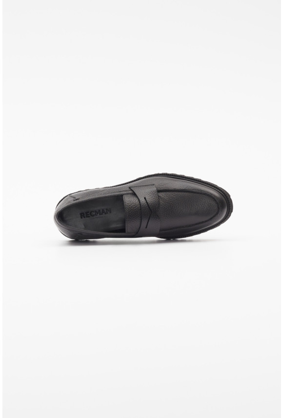 OBUWIE LOAFERSY M2605 CZARNE ZE SKÓRY NATURALNEJ