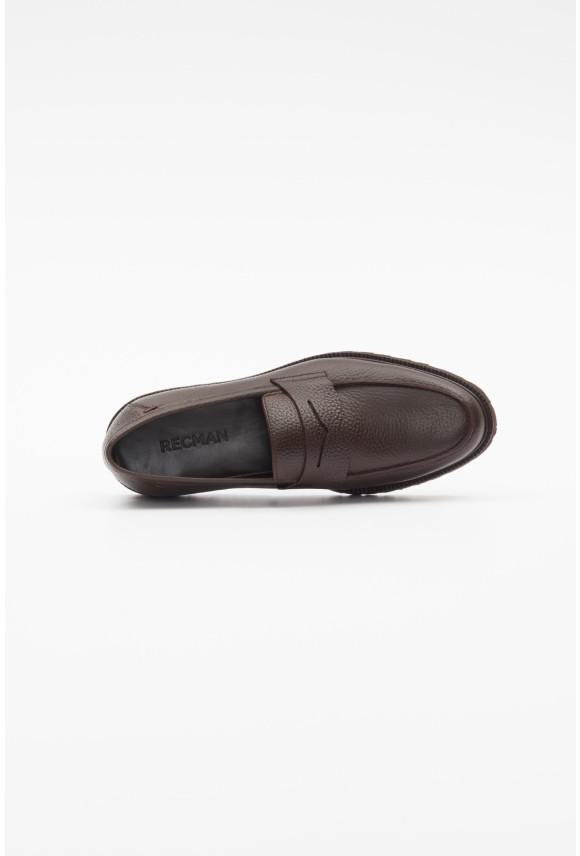 OBUWIE LOAFERSY M2605 BRĄZOWE ZE SKÓRY NATURALNEJ OBUWIE LOAFERSY M2605 BRĄZOWE ZE SKÓRY NATURALNEJ