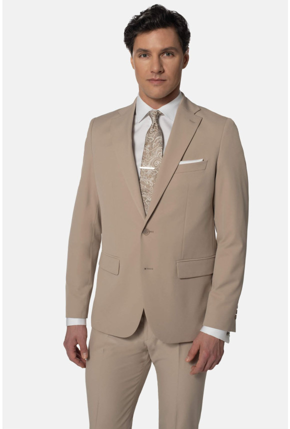 MARYNARKA FIANO BEŻOWA SLIM FIT JEDNORZĘDOWA MARYNARKA FIANO BEŻOWA SLIM FIT JEDNORZĘDOWA