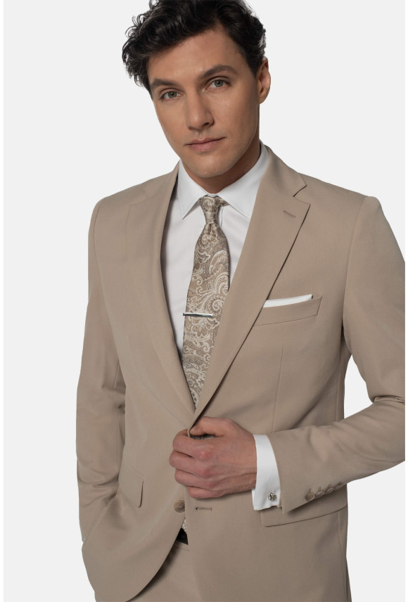 MARYNARKA FIANO BEŻOWA SLIM FIT JEDNORZĘDOWA MARYNARKA FIANO BEŻOWA SLIM FIT JEDNORZĘDOWA