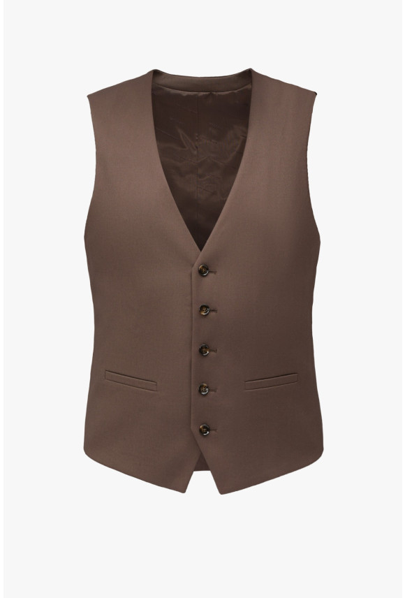 KAMIZELKA BENITOS SLIM FIT BRĄZOWA JEDNORZĘDOWA KAMIZELKA BENITOS SLIM FIT BRĄZOWA JEDNORZĘDOWA