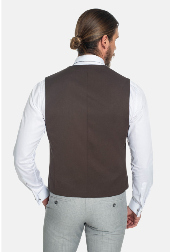 KAMIZELKA BENITOS SLIM FIT BRĄZOWA JEDNORZĘDOWA KAMIZELKA BENITOS SLIM FIT BRĄZOWA JEDNORZĘDOWA