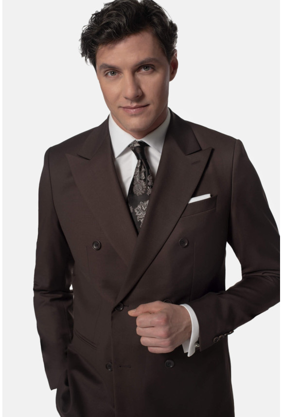 MARYNARKA TARDIANO BRĄZOWA SLIM FIT DWURZĘDOWA Z WEŁNĄ MARYNARKA TARDIANO BRĄZOWA SLIM FIT DWURZĘDOWA Z WEŁNĄ