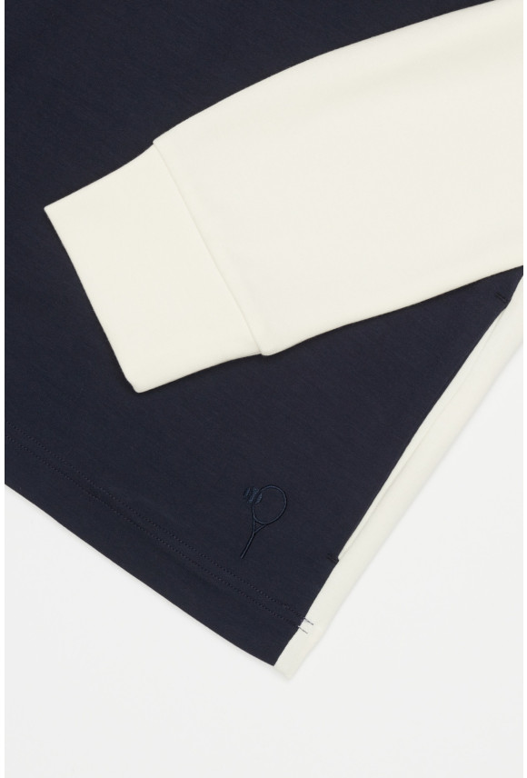 BLUZA TENNIS CLUB 203 TROYER/TYPU TROYER GRANATOWA Z MODALEM